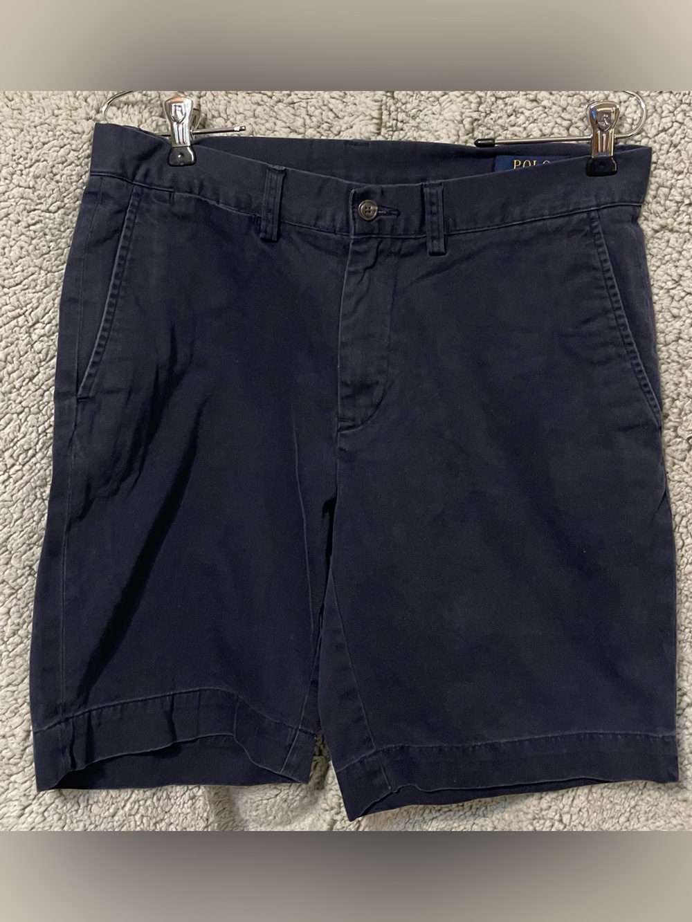 Polo by Ralph Lauren Men’s Navy Blue, Classic Fit, 9 inch inseam Size 30 Waist